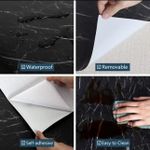 Generic 3D Marble Design Multifunctional Kitchen/Wardrobe Wallpaper Sticker – White/Black (60cm x 5m) - image 6