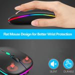 Generic RGB Wireless Mouse Bluetooth Rechargeable Ergonomic Mouse for PC Laptop - image 7