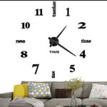 product_image_name-Generic-3D Wall Clock 120cm (4ft by 4ft) 47inch Biggest size-Black-3
