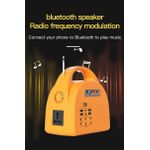 product_image_name-Generic-Rechargeable Power Station With Bluetooth Multimedia + Solar Panel and Kits - 200W - Yellow-3