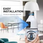 Generic Dual Lens Smart Bulb WiFi Camera – Night Vision, Motion Detection, PTZ 360° Security Camera - image 3