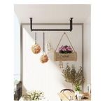 product_image_name-LASA-2-Pack Wall-Mount Clothes Rail – Black, Heavy-Duty-3