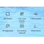 MingDe era Handheld USB Fan - 5000mAh, Quiet Brushless Motor, Digital Display, Portable - image 4