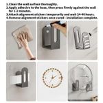 priceless 4Pcs Multi-functional Self Adhesive Stainless Steel Wall Hooks - image 4