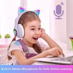 Generic BT5.0 Wireless Headphones Cute Cat Ears Luminous Bluetooth Headset Sports Game Headset - image 5