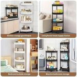 versatile 4-tier rolling storage cart
