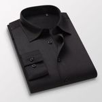 High Quality Cotton Long Sleeve Shirt - Black 