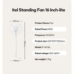 itel 16 Inches 7 Blades Strong Wind Standing Electric Fan + Free Gift - image 8