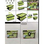 Oxford Fabric Dirty Clothes Storage Basket Laundry 3 Section