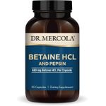 product_image_name-Dr Mercola-Betaine HCL & Pepsin - Digestive Support Supplement for pH Balance - Aids Mineral & Nutrient Absorption - Digestive Aid - Non-GMO, Gluten-Free & Soy-Free - 90 Capsules (30 Servings)-1