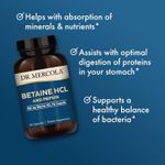 product_image_name-Dr Mercola-Betaine HCL & Pepsin - Digestive Support Supplement for pH Balance - Aids Mineral & Nutrient Absorption - Digestive Aid - Non-GMO, Gluten-Free & Soy-Free - 90 Capsules (30 Servings)-5