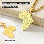 Fashion GOLD African Map Pendant Necklace - image 3