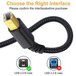 Generic 2Meter- 2-in-1 USB Printer Cable with USB C/USB 2.0 USB-A Male to USB-B - image 4