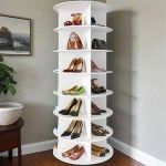 6 Layers - Rotating Shoe And Bag Rack