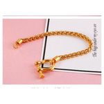 ONIBENZ Premium 316L Stainless Steel Hooked SignatureChain Bracelet - Gold - image 3