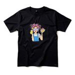 product_image_name-Fashion-Black Girls’ Fun Snack Cartoon T-Shirt -1