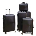 BLACK Travel Luggage Box Plus Kit Bag - 4set