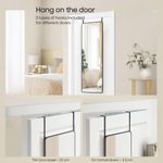 LASA Rectangle Full-Length Wall & Door Mounted Mirror Ink Black Alloy Frame - image 4