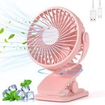 product_image_name-Generic-1200mAh Rechargeable Fans Convenient Electric Portable Mini Fan Pink-1