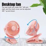 product_image_name-Generic-1200mAh Rechargeable Fans Convenient Electric Portable Mini Fan Pink-4