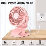 product_image_name-Generic-1200mAh Rechargeable Fans Convenient Electric Portable Mini Fan Pink-5