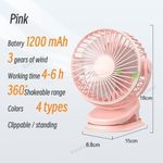 product_image_name-Generic-1200mAh Rechargeable Fans Convenient Electric Portable Mini Fan Pink-7