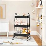 product_image_name-Generic-Multi-Purpose Steel Trolley Shelves - 3 Layers Rolling Cart-1