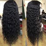 product_image_name-Fashion-Lace Front Wig Women's Medium-Length Wavy Perm Synthetic Wig with Center Part - Black-4