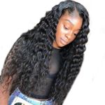 product_image_name-Fashion-Lace Front Wig Women's Medium-Length Wavy Perm Synthetic Wig with Center Part - Black-5