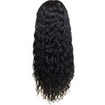 product_image_name-Fashion-Lace Front Wig Women's Medium-Length Wavy Perm Synthetic Wig with Center Part - Black-6