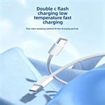 Generic PD60W Fast Charging Braided Cable for iPhone 15 Pro Max 16 Dual Type C USB Data Cord Apple Compatible - image 4