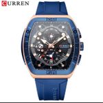 product_image_name-Curren-Men’s Quality Rubber Watch – Chronograph Style Dial, Luminous Glow, Bold Design, Adjustable Strap-3
