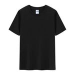 UNIC UNISEX PLAIN ROUND NECK POLO T-SHIRT Black