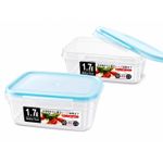 Generic 2pcs 1.7L Food Storage Container Set – Airtight Plastic Lunch Box, Freezer & Microwave Safe - image 2