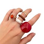 product_image_name-Fashion-Fashionable Creative resin red large ring 5 pcs of set for women ladies-6