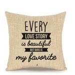 Awesome Every love Story Throw Pillow - Pale Brown