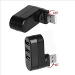 Generic 2PCS USB Hub 2.0 Adapter Rotate High Speed U Disk Reader Splitter 3 Ports USB 2.0 For Computer PC Laptop - image 4