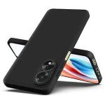 Oppo A18 Classic Minimalist Slim Protective Matte Black Silicone Back Case