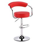 Generic Comfort Chrome Bar Stool With Backrest