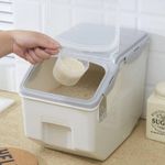 product_image_name-Generic-Dry Food Rice Container Dispenser Airtight Plastic Storage 10kg-1