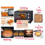 Eurosonic 20L-Baking+Grilling+Heating+Top BBQ Function Electric Oven + Cake Pan + Cupcake Pan + Key Holder
