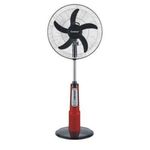product_image_name-Century- 18" Rechargeable Fan+Remote+LED Light RED/BLACK-1
