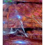 Shiny Burnt Orange Net Lace Fabric Material (5 Yards) + A Free Rechargeable Handheld Fan 