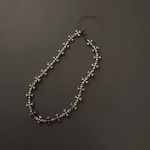 product_image_name-Fashion-Chrome Hearts Silver Gothic Flower Choker Necklace-3