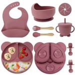 Generic 6-Piece Silicone Baby Feeding Set – Suction Plate, Bowl, Cup, Bib, Spoon & Fork - image 3