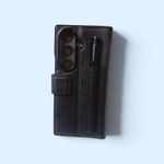 Generic Samsung galaxy Z fold 5 leather wallet Case with S Pen included