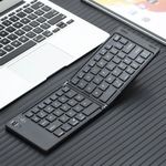 OIPETLUCK Foldable Bluetooth Keyboard, 3-in-1 Portable Mini Wireless Keyboard for Smartphones, Tablets, Laptops (Windows/iOS/Android) - Compact & Lightweight Design (Black)
