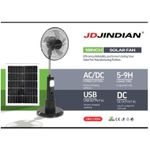 Jindian 18 inch rechargeable solar fan