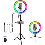 product_image_name-Generic-MJ33 10-Inch LED Selfie Ring Light with Tripod Stand & Phone Holder-4