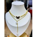 Beautiful gold ladies necklace 